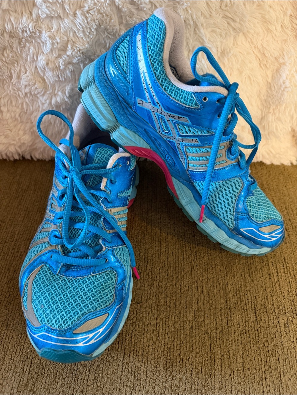 Asics Women's Bright Blue Athletic Running Shoes